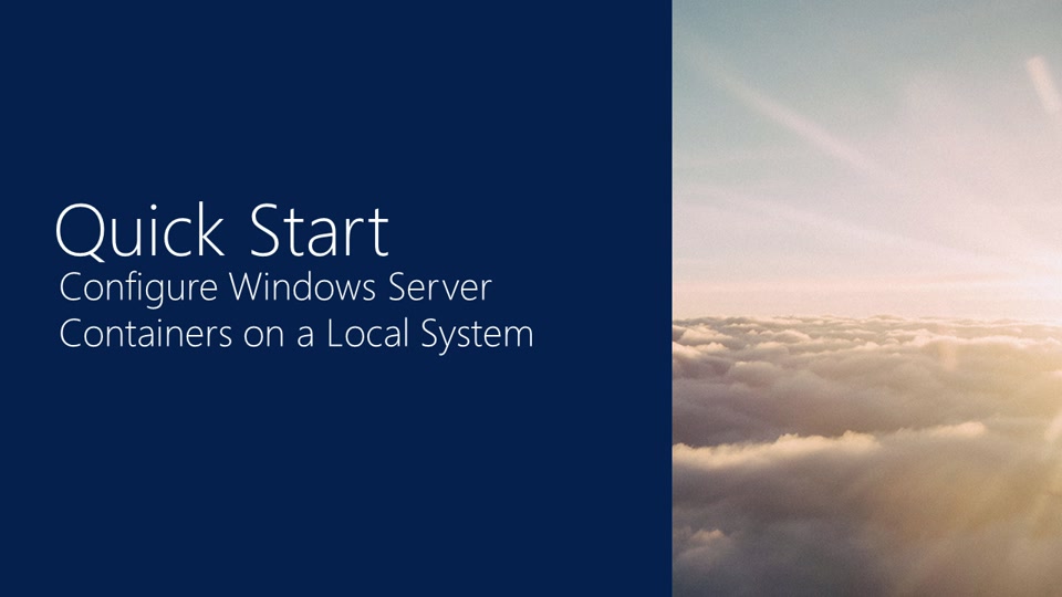 configure windows server containers on