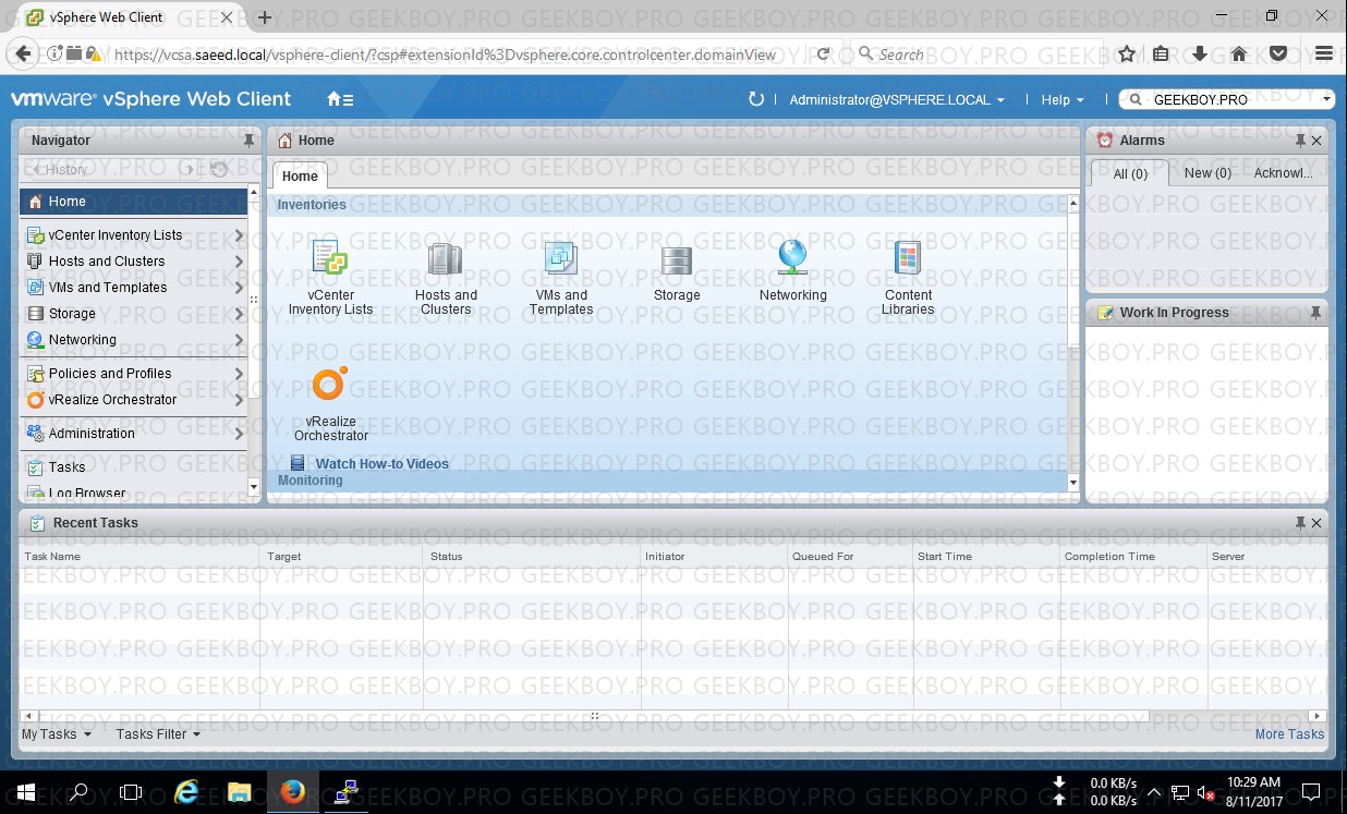 حل ارور 503 Service Unavailable در VSphere Web Client