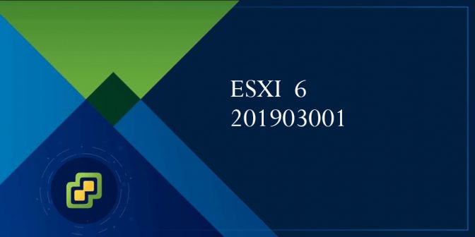 دانلود Esxi ورژن 6 پچ 201903001